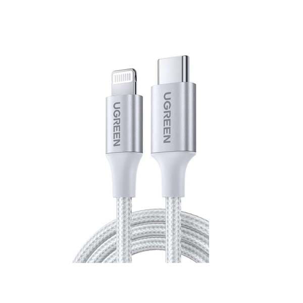 UGREEN USB-C to Lightning (Angled 60W/3A MFI 2M) | Apple Certified Charge & Sync Cable