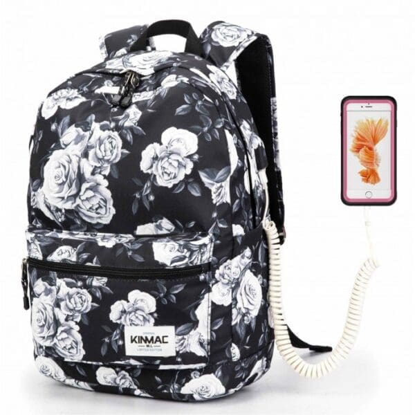 Kinmac Grey Rose KMB439 | 16-inch Backpack