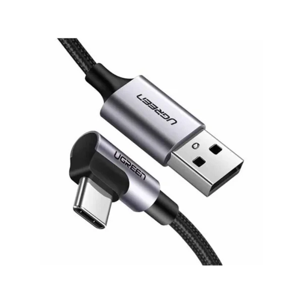 UGREEN USB to USB-C (5V/3A QC3.0 | 2M Angled) | Fast Charge & Sync Cable